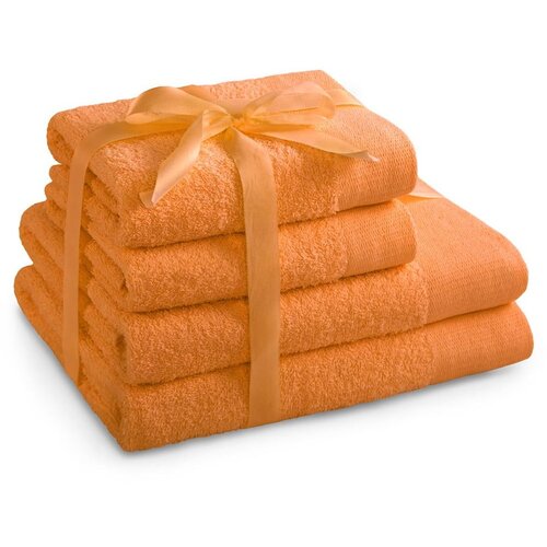 AmeliaHome Oranžni frotirni bombažni komplet brisač 2 ks Amari – Cene