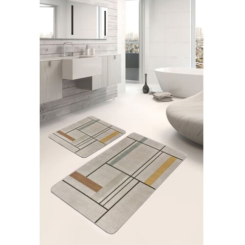 Mila Home Svetlo rjave kopalniške preproge v kompletu 2 ks 60x100 cm – Cene