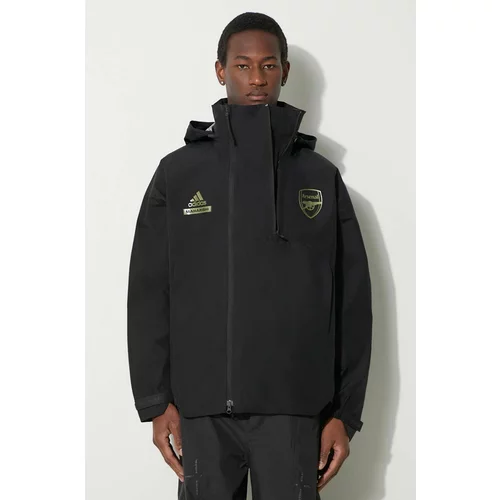 Adidas Jakna Arsenal x Maharishi za muškarce, boja: crna, za prijelazno razdoblje, oversize, IM9840