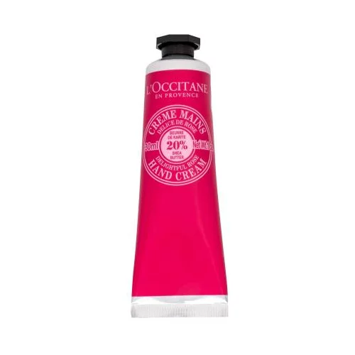 L'occitane Shea Butter Rose hranljiva krema za roke z vonjem vrtnic 30 ml za ženske