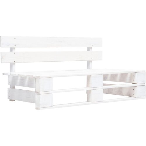 vidaXL Vrtna klupa od paleta drvena bijela Cijene