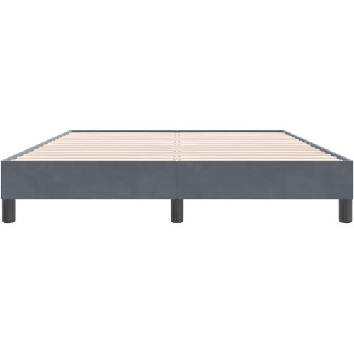 Box Spring krevet bez madracem tamno sivi 140x220 cm samt Slike