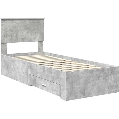  Okvir za krevet Betonski sivi i srebrna 75 x 190 cm Slike