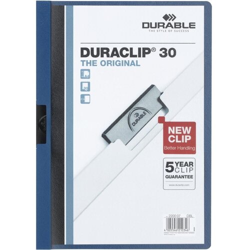 MAPA klip patent durable 2200 30 listov DURABLE - TEMNO MODRA Cene