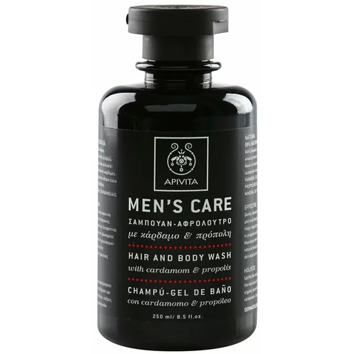 Apivita Men's Care Cardamom & Propolis šampon in gel za prhanje 2v1 250 ml