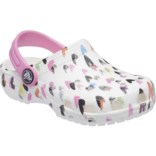 Crocs Dječja obuća za slobodno vrijeme CLASSIC HEART PRINT CLOG K Bjela