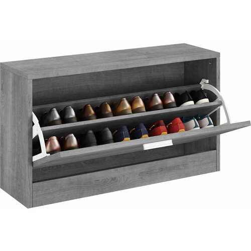  Klupa za cipele boja sivog hrasta 80x24x45 cm konstruirano drvo Slike