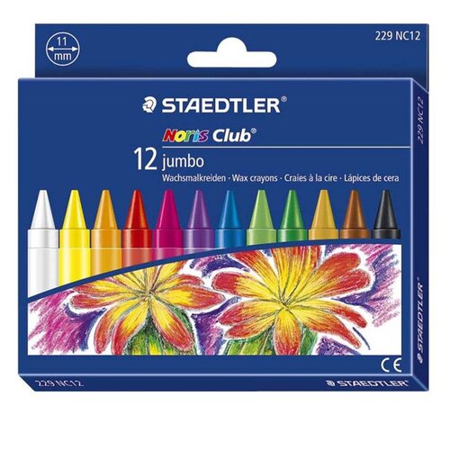 Staedtler Vo&amp;scaron;čene barvice Noris Club Jumbo, 12 kosov Slike