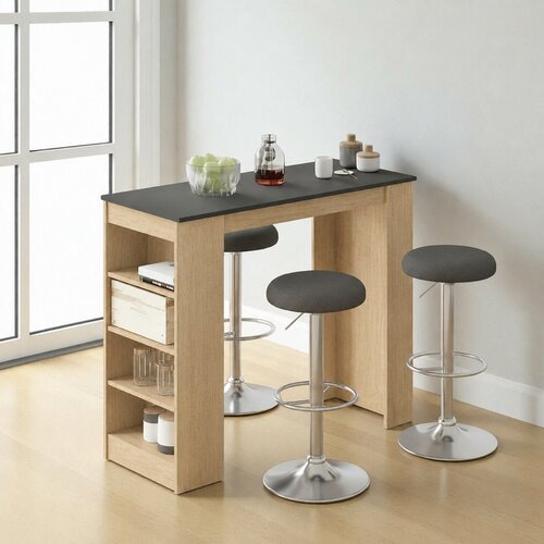 Nordom Norel Kitchen Bar Anthracite/Drvo 781 Slike