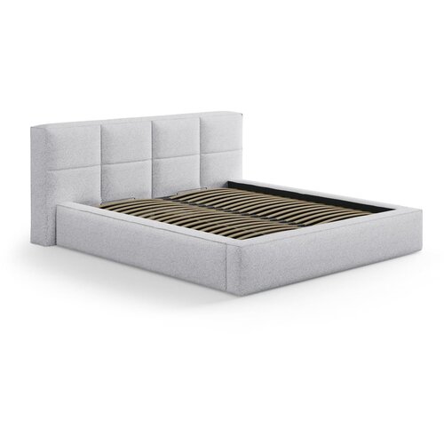 Micadoni Svijetlo sivi tapecirani bračni krevet s prostorom za odlaganje s podnicom 200x200 cm Simon Darren &amp;ndash; Slike