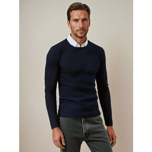 DStreet Sweter męski granatowy Slike