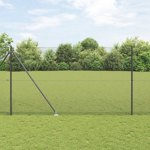 vidaXL varjena žična ograja s 13 koničastimi palicami siva 1.5x50 m jeklo Cene