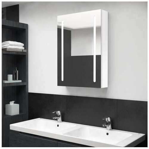  Kupaonski ormarić s ogledalom sjajni bijeli 50 x 13 x 70 cm Cijene