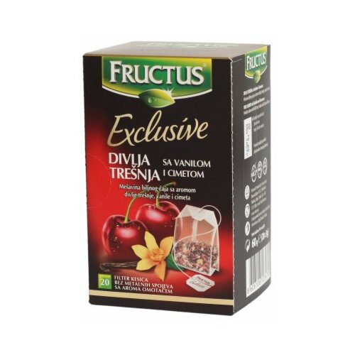 Fructus exckusive divlja trešnja sa vanilom i cimetom čaj Cene
