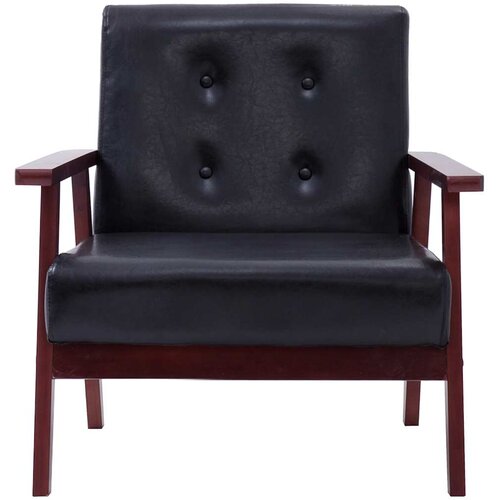  3-dijelni set sofa od umjetne kože crni Slike