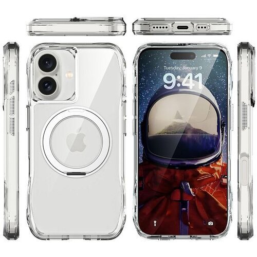 Max Mobile MM TPU IPHONE 17 - DROP-PROOF PURE MAGSAFE KICKSTAND Clear Slike
