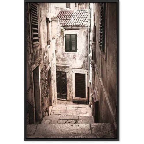  Slika - Retro Alley (1 Part) Vertical 80x120 U crnom drvenom okviru Cijene