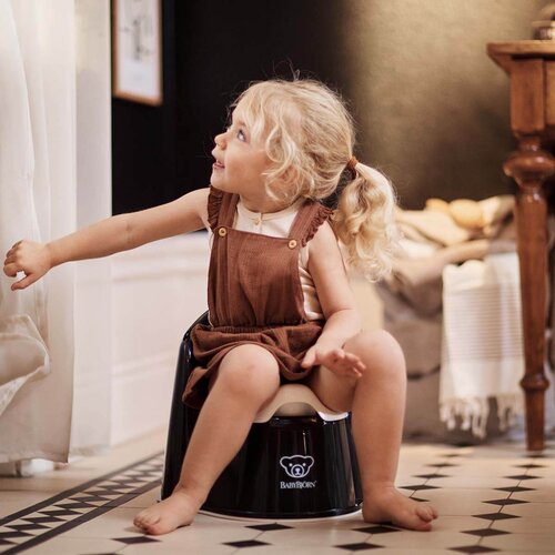 BABYBJORN kahlica Potty Chair Black/White Slike