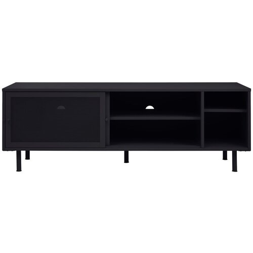 Unique Furniture Črna kovinska TV omarica 160x55x45 cm Veep &amp;ndash; Slike