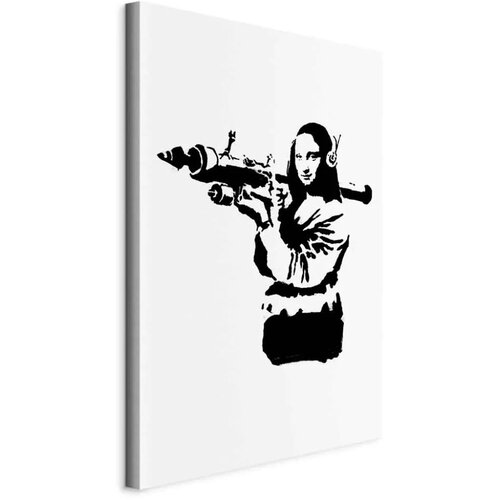  Slika - Banksy Mona Lisa with Rocket Launcher (1 Part) Vertical 60x90 Na talijanskom platnu Cijene