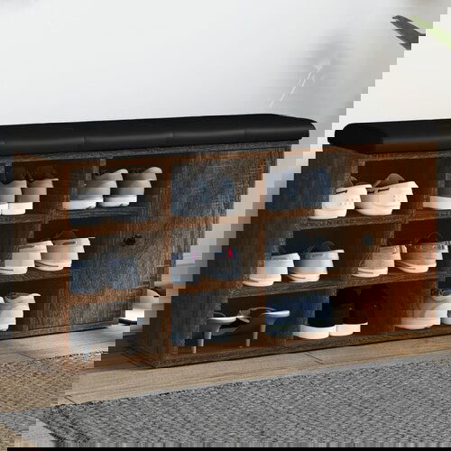 VidaXL Klupa za cipele smeđa boja hrasta 102x32x50cm konstruirano drvo Slike