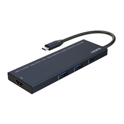 MicroConnect USB-C - HDMI mini dock, 2x HDMI 2x USB A, 2x USB-C, PD up - 100W Cene