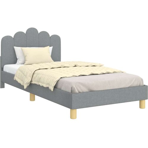  Okvir kreveta za malu djecu s naslonom Svijetlo siva Slike