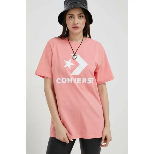 Converse Pamučna majica boja: ružičasta, s tiskom