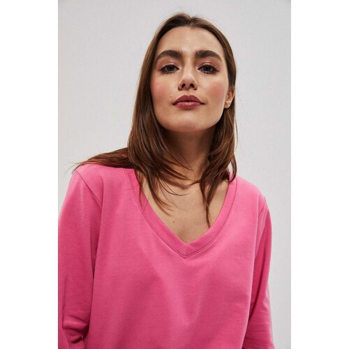 Marisse V-Neck Sweatshirt L-Bl-3702 Pink Cene