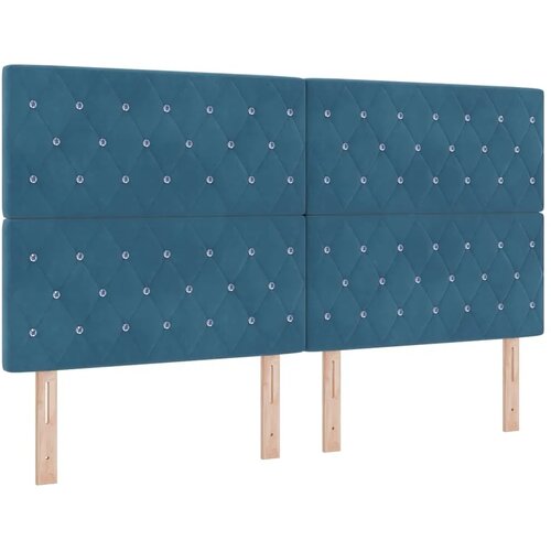 Box spring krevet s madracem Plava 180 x 200 cm Bar&amp;scaron;un - Tamno plava 180 x 200 cm Kristal s dugmadima Slike
