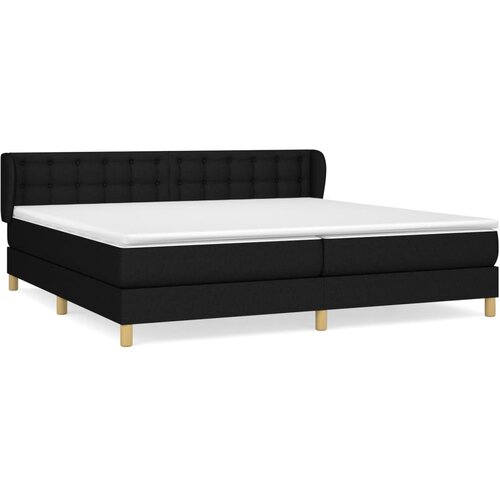 Maison Chic Box spring postelja - Vzmetna postelja z vzmetnico črn 200x200 cm blago SL13500, (21882185) Cene