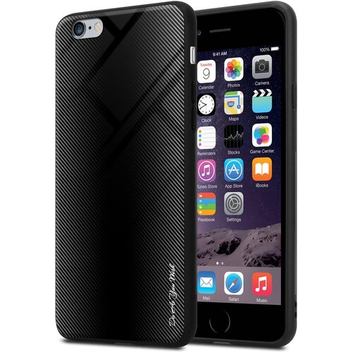 Cadorabo Ohi&scaron;je, združljiv z Apple - Stripe Optics v Opal Black - Za&scaron;čitni pokrov iz silikona TPU in hrbta iz kaljenega stekla, (20579106) Cene