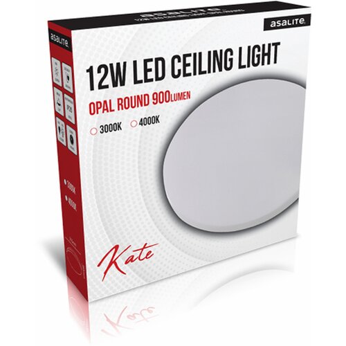 Asalite stropna LED luč okrogla, 12W OPAL, 4000K, 900lm Slike