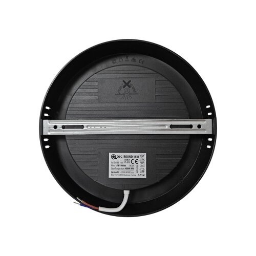  LED plafonska svetiljka ROUND LED/18W/230V 4000K, prečnika 21,7 cm, crna Slike