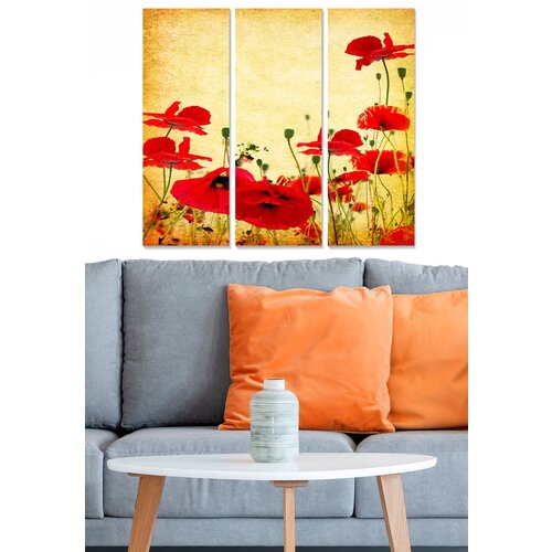 Wallity MDF1061214 multicolor decorative mdf painting (3 pieces) Slike