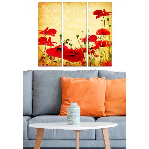 Wallity MDF1061214 Multicolor Decorative MDF Painting (3 Pieces) Cene