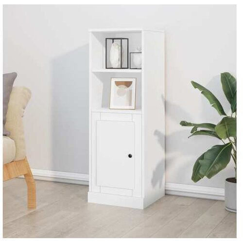  Visoka omara bela 36x35,5x103,5 cm inženirski les Cene