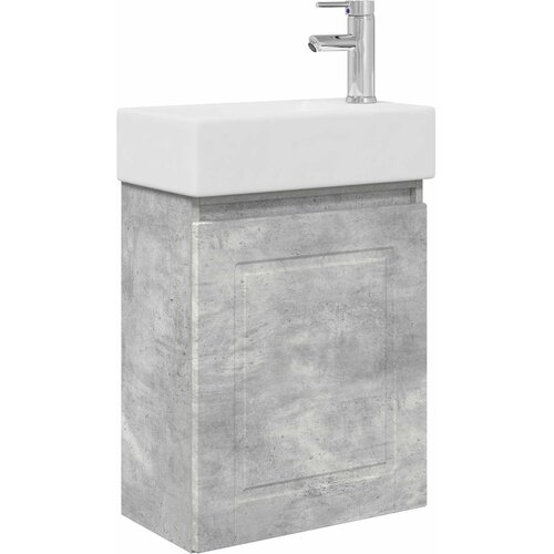 vidaXL Kopalniška omarica s tapo Betonsko siva 45,5 x 22,5 x 84 cm, (5000245469) Cene
