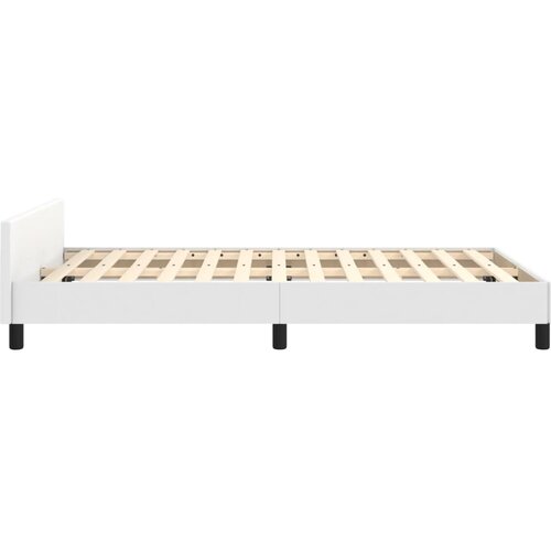  Okvir za krevet s uzglavljem bijeli 120x200 cm od umjetne kože Slike