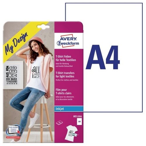 Avery Zweckform Folije za preslikavo na majice 24/1 Slike