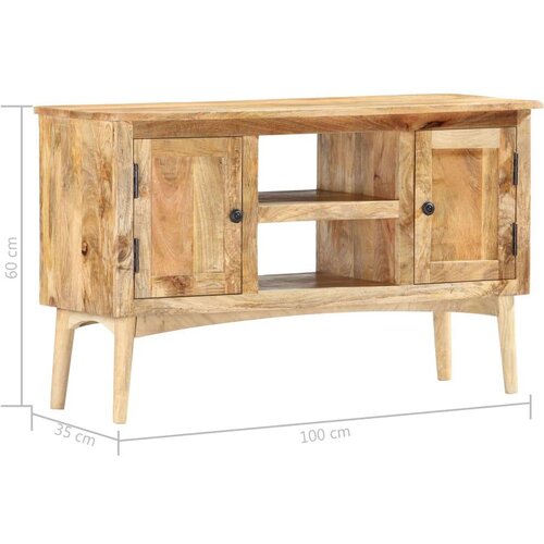  Komoda 100x35x60 cm trden mangov les Slike