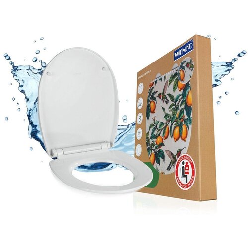 Wenko WC deska s počasnim zapiranjem 36,5 x 45 cm Alberola &ndash; Cene