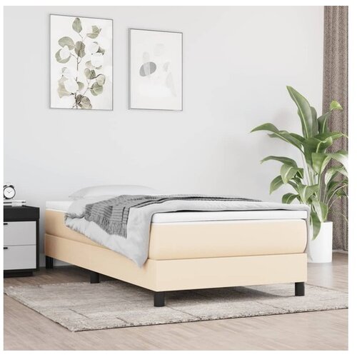  Madrac s džepičastim oprugama krem 90x190x20 cm od tkanine Cijene