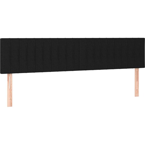 Maison Chic Posteljno vzglavje - Vzglavna omarica 2 kosa črno 100x5x78/88 cm blago, (22077588) Slike