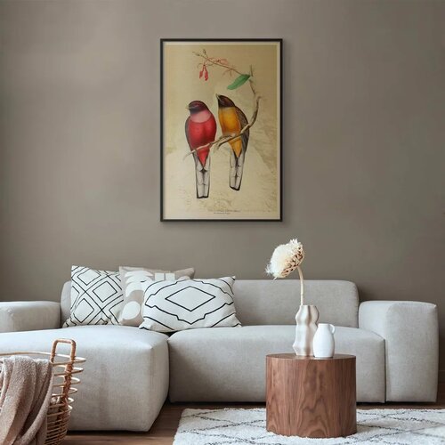  Plakat - Birds on a Branch 60x90 Crni okvir Slike