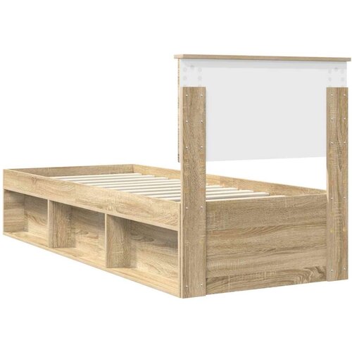  Okvir za krevet s uzglavljem Sonoma hrast 75 x 190 cm Slike