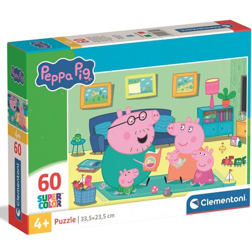 Clementoni Peppa Pig obiteljska zabava 60-dijelni Supercolor puzzle - Slike
