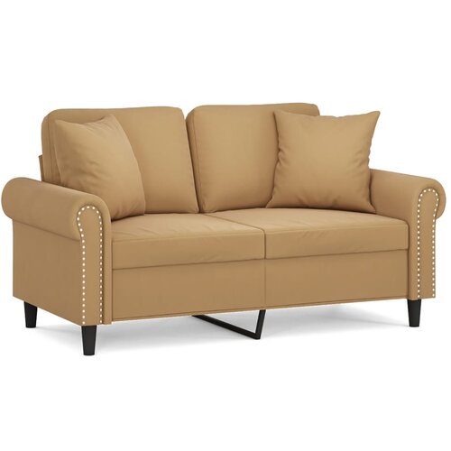 Maison Chic kavč - Sofa - Kanape dvosed z okrasnimi blazinami rjav 120 cm žamet, (21727828) Cene