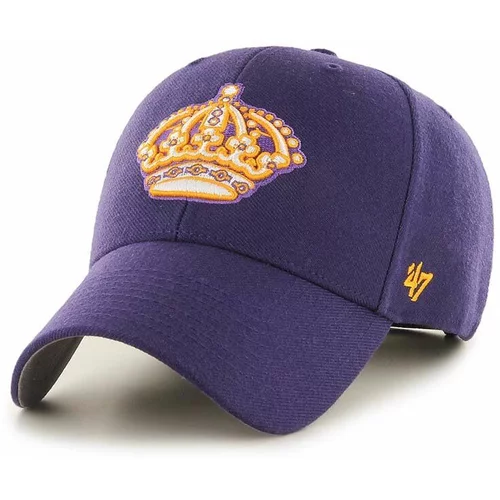 47 Brand Kapa sa šiltom s dodatkom vune NHL Los Angeles Kings boja: ljubičasta, s aplikacijom