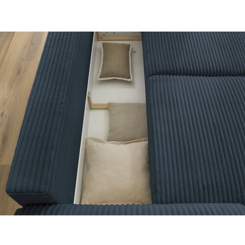 Bobochic Paris Tamno plava sklopiva sofa od samta 257 cm Lucien &amp;ndash; Slike